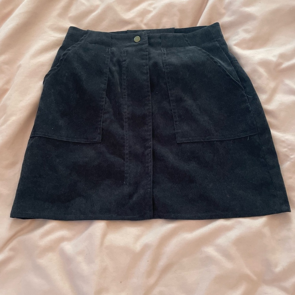 Love Riche black jean skirt